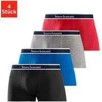 Bruno Banani Boxer Boxershorts für Herren (4er Pack) mit Steifen und Logo im Bund