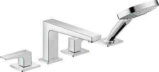 Hansgrohe 4-Loch Wannenarmatur Metropol F-Set chrom Wannenrandmontage, 32552000 , 32552000 32552000