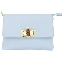 BRISE TASCHE Schultertasche Brise - Leder Kleine Umhängetasche mit Bambusverschluss, Verstellbarer Schulterriemen, Crossbody Tasche