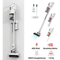 KB Elements Hand-und Stielstaubsauger Kabelloser Staubsauger, Akku Staubsauger, Stielstaubsauger akku, 400,00 W, Beutellos, Beutellos, Bürstenloser Motor, 90-180 grad Bodenbürste, 1,6 Kg