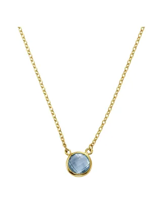 Celesta Gold Halskette 375/- Gelbgold Blautopas (beh)