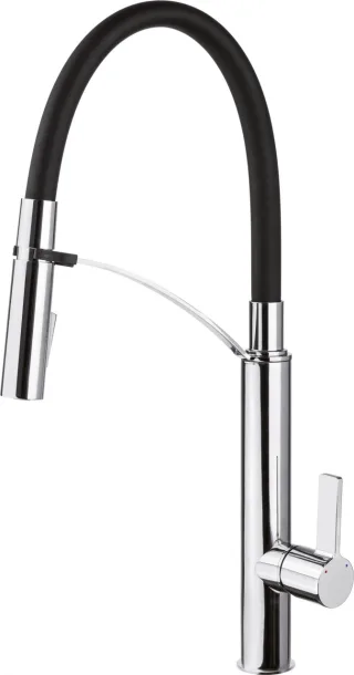 Neuesbad Pure Spültischarmatur chrom / schwarz DE1BGBB7201