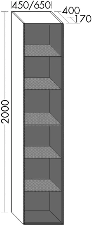 Burgbad Hochschrank rc40 System PG2 2000x450x400 Sand Hochglanz, HSNJ045LF4005 HSNJ045LF4005