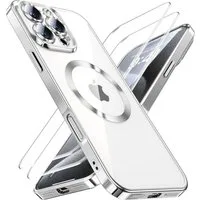 MSM Handyhülle Hülle + 2X Schutzglas für iPhone 16 Pro Max MagSafe Panzerfolie Titan