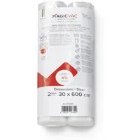 Magic Vac Vakuumier-Folienrollen 2 Vakuumierfolienrollen 30 cm x 6 m