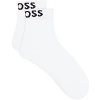 BOSS Freizeitsocken 2P SH Logo CC W (Packung, 2-Paar, 2er) mit eingestricktem BOSS Logoschriftzug