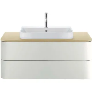 Duravit Happy D.2 Aufsatz-Waschtisch 2360600000 60 x 46 cm, geschliffen, 1 Hahnloch, mit Überlauf, Hahnlochbank, weiß