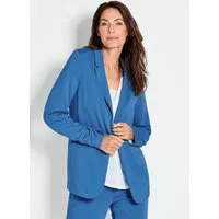 GOLDNER Jerseyblazer Kurzgröße: Knitterfreie Businessjacke in Uni