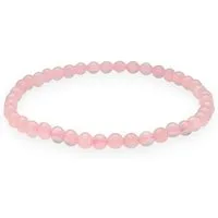 Lebensquelle Plus Armband Rosenquarz Mini-Kugelarmband, 4 mm