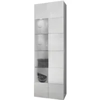 Home affaire Vitrine Dama Höhe 187 cm, Breite 60 cm, Stauraumvitrine mit 1 Tür, Standvitrine - Front in 3D-Optik, viel Stauraum, verschiedene Farben