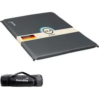 Skandika Isomatte Easy Double selbstaufblasend, Luftmatratze, Gästematratze, Camping, (Benutzergewicht 300 kg, Gewicht 5,9 kg, Kälteisolierend, Packsack), für 2 Personen, leicht, faltbar, selbstfüllender Schaumstoff, Outdoor