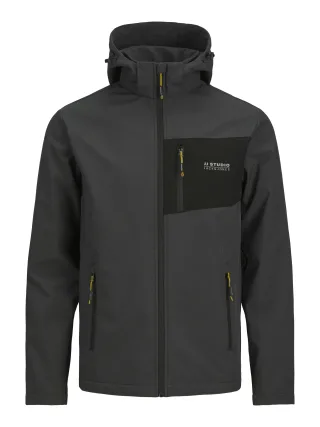 JACK&JONES - JJTAYLOR SOFTSHELL JACKET asphalt - Gr. - S