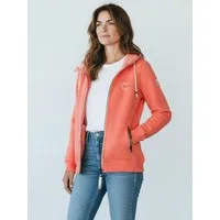Dry Fashion Kapuzensweatjacke Juist Damen Sweatjacke Jacke mit Kapuze - Freizeitjacke Kapuzenjacke Verstellbare Kapuze, Frontreißverschluss, Reißverschluss-Seitentaschen
