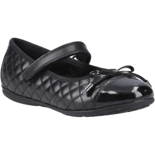 Hush Puppies Lottie Mädchenschwarze Ballettschuhe Aus Leder