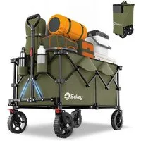 Sekey Bollerwagen Faltbar Handwagen Klappbar Transportwagen 200L 200KG Einkaufstrolley, Kompakt faltbar, spart Platz – ideal für Ausflug, Reise, Party
