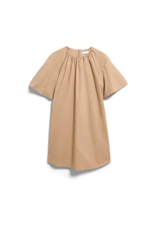 Armedangels - POPLIN MINI BALLOON SL DRESS true camel - Gr. - M