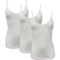 My Basic Unterhemd Singlet cotton (3er Pack) Spaghetti-Träger, V-Ausschnitt, Baumwollmix, elastisch, basic, bequem