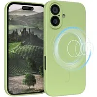 EAZY CASE Handyhülle für Apple iPhone 16 Hülle Silikon 6,1 Zoll, Schutzhülle MagSafe kompatibel Anti-Slip Oberfläche kratzfest Grün