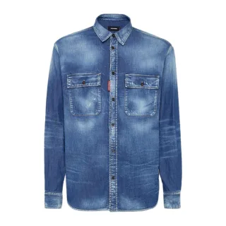 Dsquared2 Relax Dan Worker Pocket Shirt Navy Blue