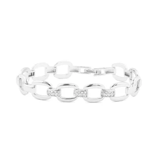 Luxenter Armband aus funkelnden Zirkonia mit Rhodium-Finish – Insio
