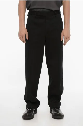 Loose Fit Neoprenhose mit Gürtelschlaufen in Schwarz