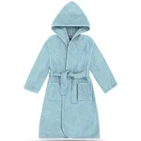 normani Kinderbademantel Kinder Bademantel aus Bio-Baumwolle Ljubljana, Bio-Baumwolle, Kapuze, Bindegürtel, Kinderbademantel aus weichem und schadtsofffreiem Material