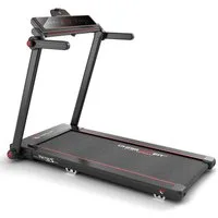Christopeit Sport® Laufband TM 750 S (mit/ohne Pulsgurt) (95% vormontiert, nur 19 cm flach), bis max. 16 km/h, klappbar, 130 kg max. Benutzergewicht