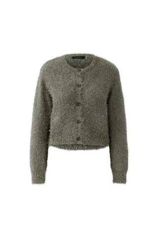 Oui - Strickjacke green garden - Gr. - 42