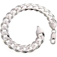 Silberkettenstore Silberarmband Panzerkette Armband 10mm - 925 Silber, Länge wählbar