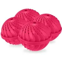 relaxdays Wäschekugel Pinker Waschball 4er Set (4-St)