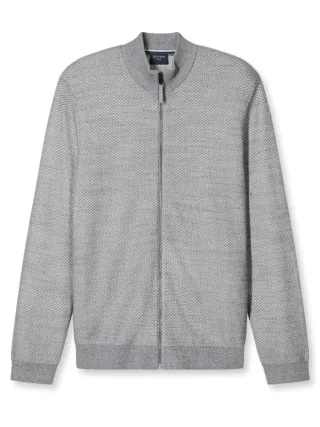 OLYMP - Strickjacke mit Stehkragen grau - Gr. - 3XL