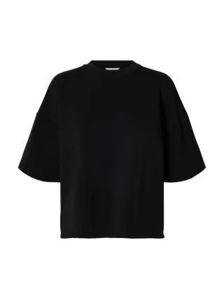 SELECTED WOMEN - SLFOVERSIZED TENNY TEE NOOS black - Gr. - XS