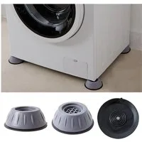 LA CUTE Vibrationsdämpfer Kühlschrank-Antivibrationspads, 10 cm Durchmesser., (Kühlschrank-Zubehör, ideal für alle Küchengeräte., 4-St., 4 Stück im Set umweltfreundlich. Waschmaschinenpads), Rutschfeste Pads, einfache Installation, stabil und langleb
