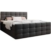 Luxusbetten24 Boxspringbett Luxor in Kunstleder, mit Stauraum