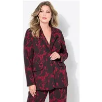 MIAMODA Blusenblazer Jerseyblazer Rippstruktur Alloverdruck