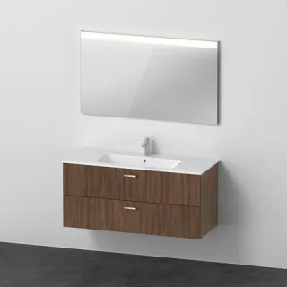 Duravit XBase Möbelwaschtisch mit Waschtischunterbau und Spiegel 1230x490x2000 mm - XB0073021210000 XB0073021210000