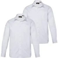 Men Plus Businesshemd Businesshemd Langarm 2er-Pack Variokragen