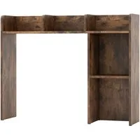 COSTWAY Regal-Schreibtisch, mit 4 Ablagen, offenem Fach, bis 45kg, 94x25x74cm