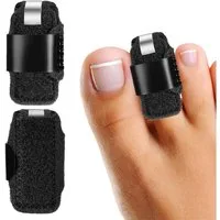COOL-i ® Fingerbandage Zehenschiene verstellbar,Zehenbandage mit Aluminiumstütze, atmungsaktiv & rutschfest für Alltag & Schuhe