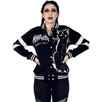 Heartless Collegejacke Moon Kitty Gothic Okkult Symbole Katze Moon Child