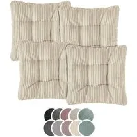 XDREAM Stuhlkissen Sitzkissen Set (2er & 4er) für Stühle und Bänke, robuste Polsterauflage für indoor und outdoor, 38x38x6 cm