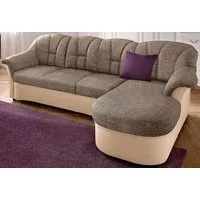 DOMO collection Ecksofa FLORES Schlafsofa, 233x142x86 cm, L-Form, whlw. mit Bettfunktion, whlw. mit Federkern