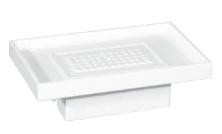 KOH-I-NOOR LeM K830 Wandseifenschale 14,5x9x4,5 cm, Einfahe Montage ohne Bohren K830V
