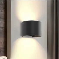 Nettlife Wandleuchte Schwarz Modern Wandlampe Up Down Strahl Warmweiß, Warmweiß, Schlafzimmer Wohnzimmer