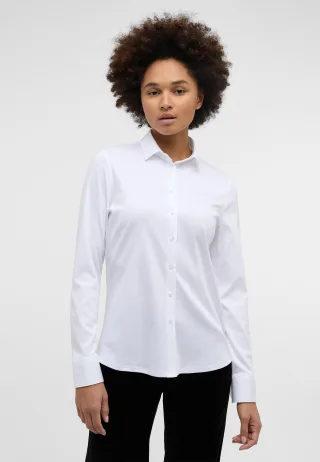 ETERNA - Jersey Shirt Bluse Jersey Langarm weiß - Gr. - 46/Langarm