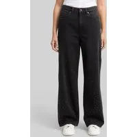 TOM TAILOR Denim Weite Jeans Jeanshosen TTLINOU WIDE Jeans mit Strasssteinen