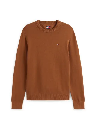 Tommy Jeans - Slim Fit Pullover mit Rundhalsausschnitt beige - Gr. - L