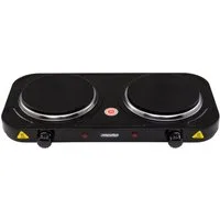 Mesko Doppelkochplatte MS6509 Doppel-Kochplatte schwarz