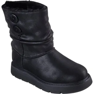 Skechers Keepsakes Lite Freezing Niedrige Textil-Winterstiefel für Damen in Schwarz