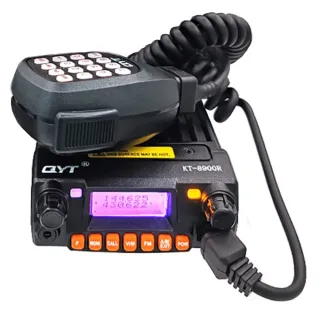 QYT KT-8900R 25W Tri-Band Mobile Radio 200 Channels 136-174MHz 240-260MHz 400-480MHz VHF UHF Dual Display Mini Car Trans
